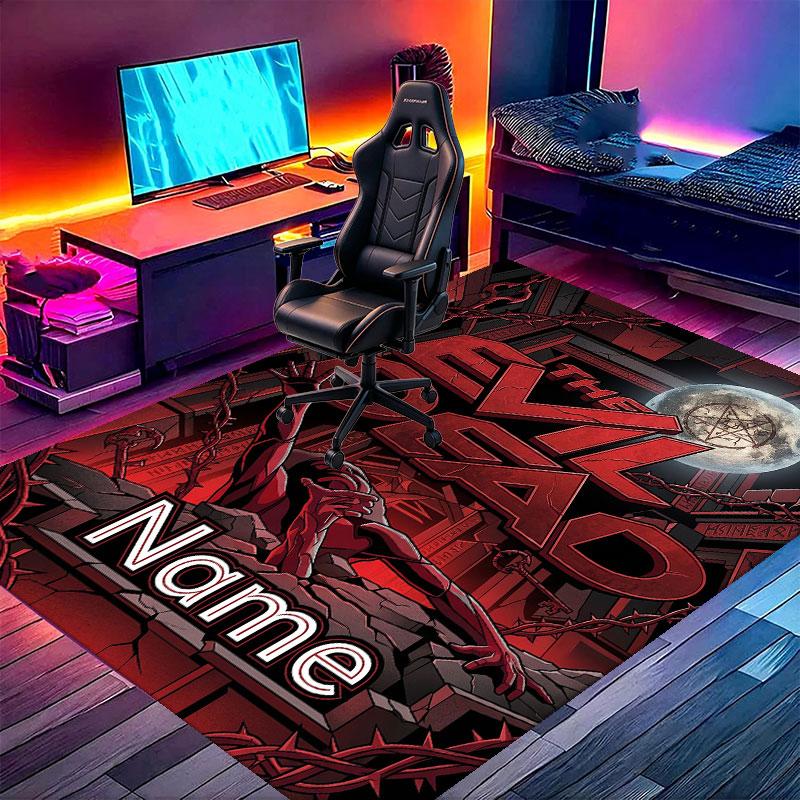 Custom Name Personalized The Evil Dead Print Carpet, Versatile Home Decor Rug, for Playroom, Apartment, Balcony, Entryway, Hallway Gift