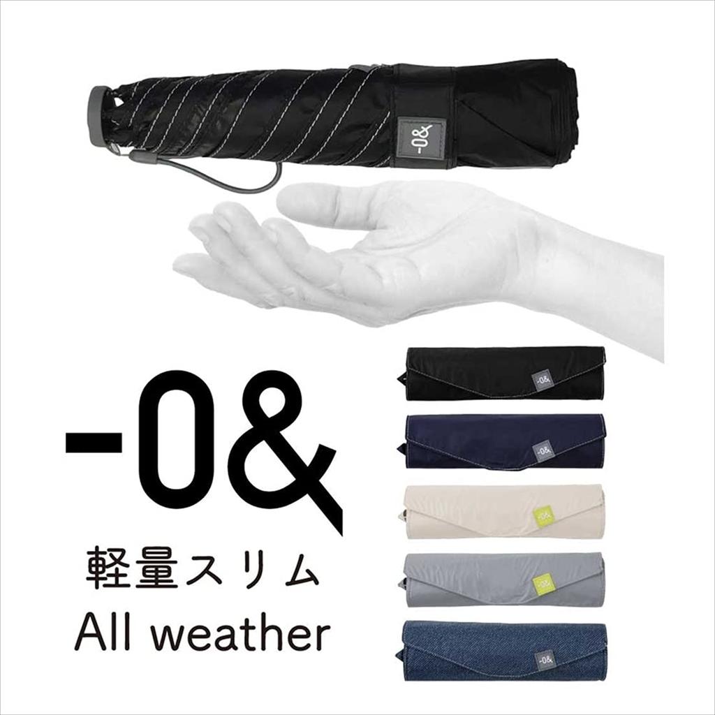 Ogawa Folding UV Heat Water Suitable for Sunny and Rainy 5 52879 Umbrella, Lightweight, Slim, Men's & Women's, Navy, Sunshade, 99% Cut, Shielding,