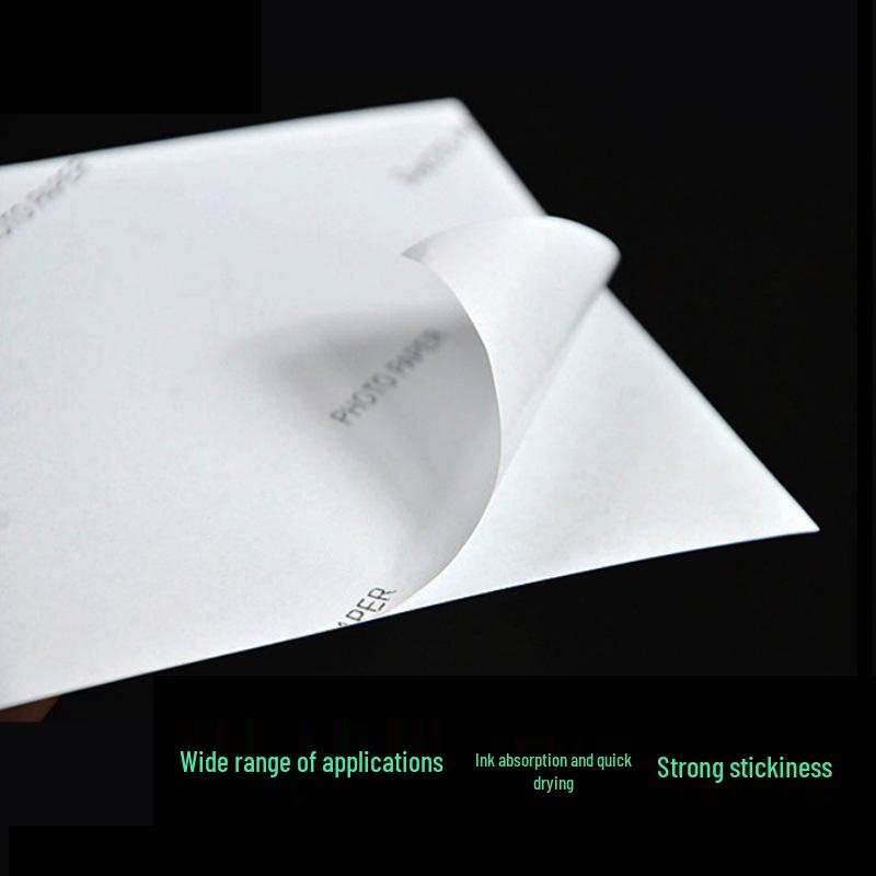 6-Inch Self-Adhesive Photo Paper: A4, 4x6, 5x7, A7 Sizes, Inkjet Compatible, Large Head Sticker Options