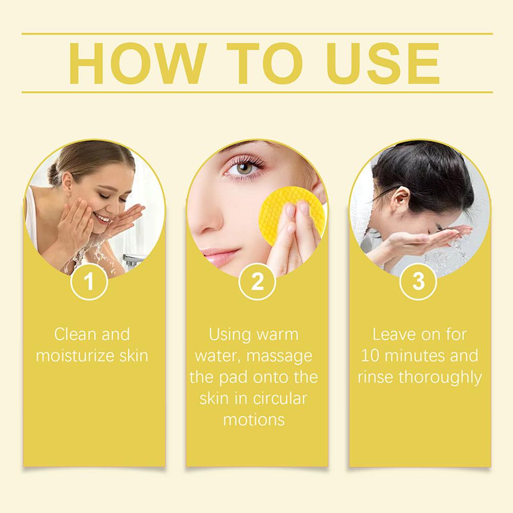 Turmeric Facial Cleansing Pads Exfoliating Makeup Removal Wipes Dead Skin Peeling Tool Smooth Skin Shrink Pores Gentle