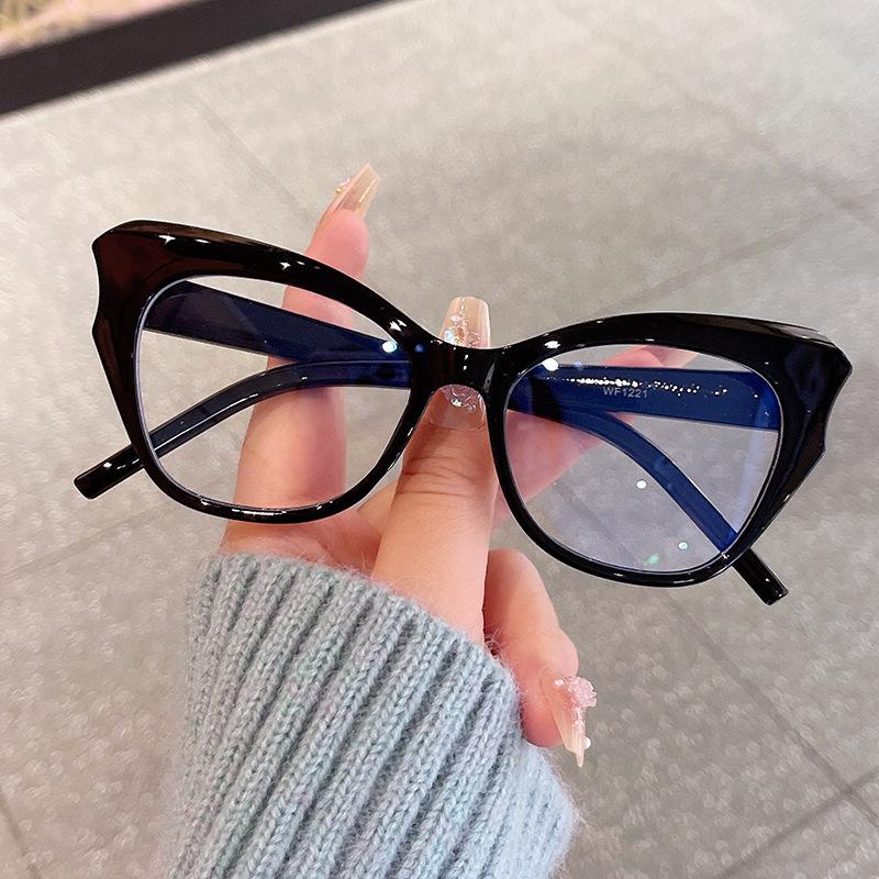 Cat Eye Reading Glasses For Women Fashionable Trendy Prescription Eyewear Anti Blue Light Hyperopia Correction Eyeglass +1+1.5+2