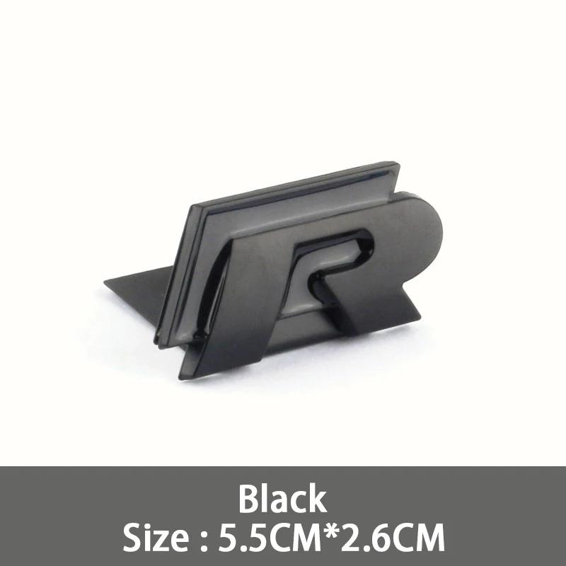 RUNTB1 VW 2026 Hot 3D Metal R Grille Badge Rear Tail Trunk Emblem Decal Stickers For Volkswagen VW Polo Passat Golf Jetta Tiguan Sagita