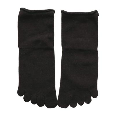 Silk 5 Toe Loose Opening Iron Black [Kinuya] Socks, (5226) Size Women's (22.5cm - 24.5cm) Color