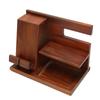 Phone Docking Station Wood Multifunction Key Wallet Stand Glasses Storage Holder for Desktop