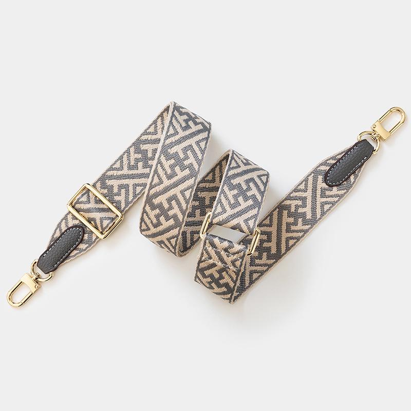 Snowflake Pattern Adjustable Wide Shoulder Strap Crossbody Handbag Strap in European and American Style