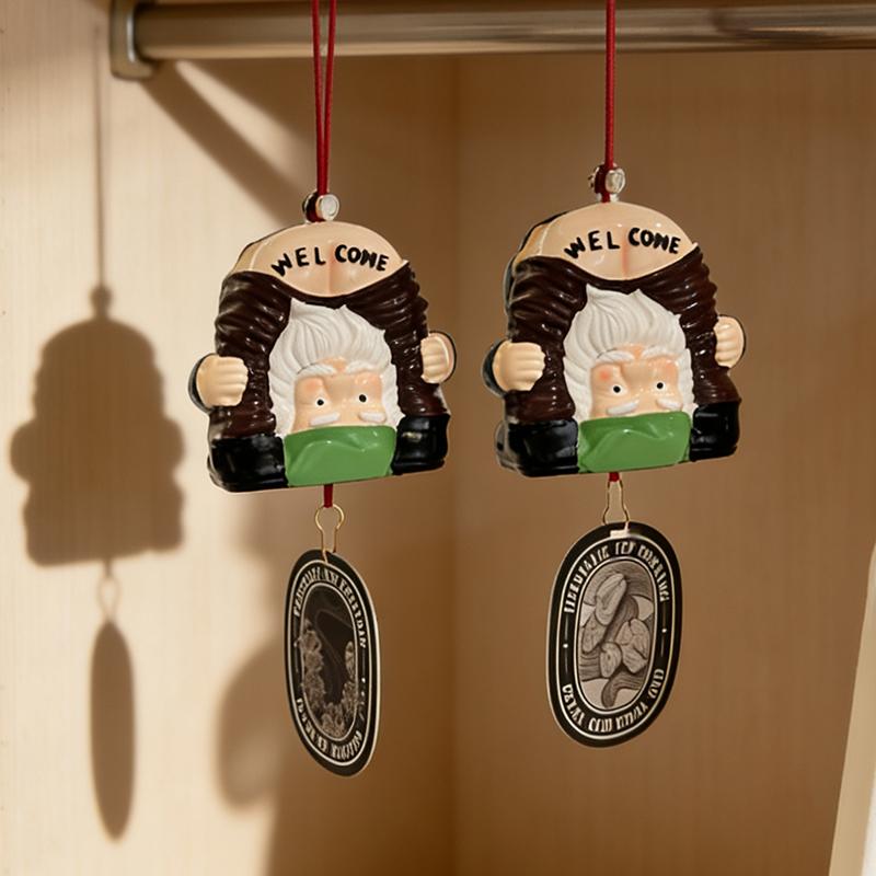 Creative Santa Claus Pendant Ornament with Fragrant Cards Wardrobe Car Pendant with Long-Lasting Fragrance Decoration Gift