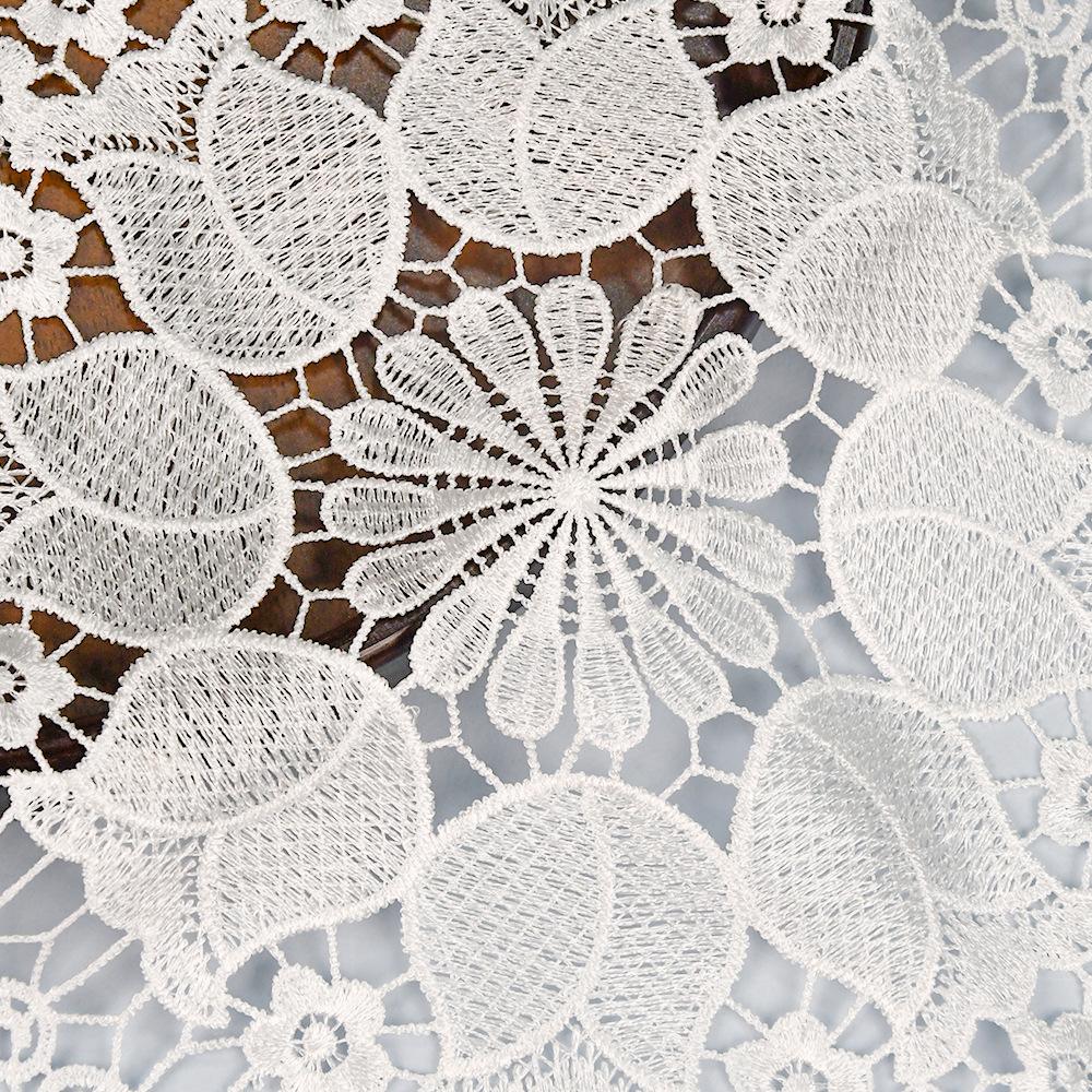 Oval White Lace Table Decoration Crochet Tablecloth Coaster Placemat Pad Doily Tablewear Home Decoration