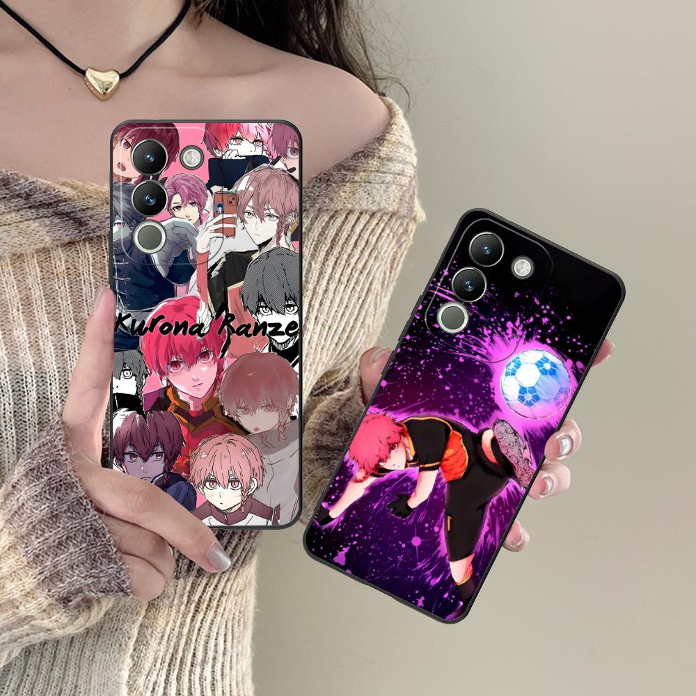 Blue Lock Ranze Kurona Matte TPU Mobile Phone Case for VIVO V60 V50 V40 V30 V29 V27 V25 V23 Pro Lite 5G Colorful Printing Cover