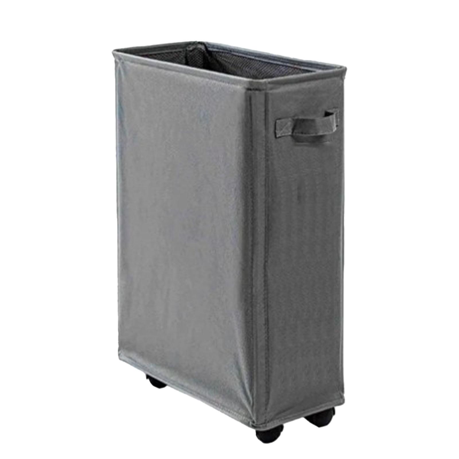 Photos - Clothes Drawer Organiser 4 Roll Wheels Laundry Basket with Handles Oxford Cloth Storage Bin for Household Sundries Black dark gray