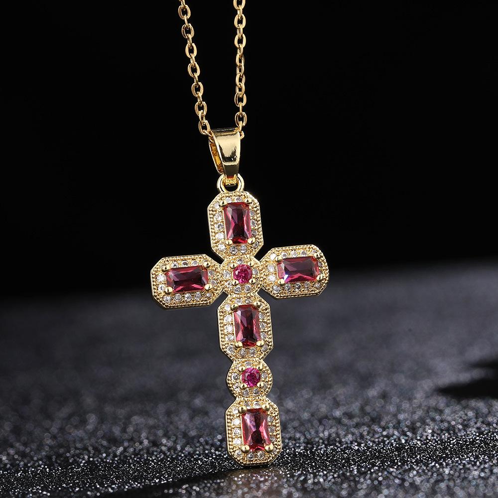 Cross Necklace Niche Accessories Women's High-end Retro Punk Cross Necklace