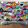 3d Graffiti Wall Mural Large Cartoon 3d Graffiti Wallpaper Suitable For Bedroom Living Room Cafe Bar Wall Mural