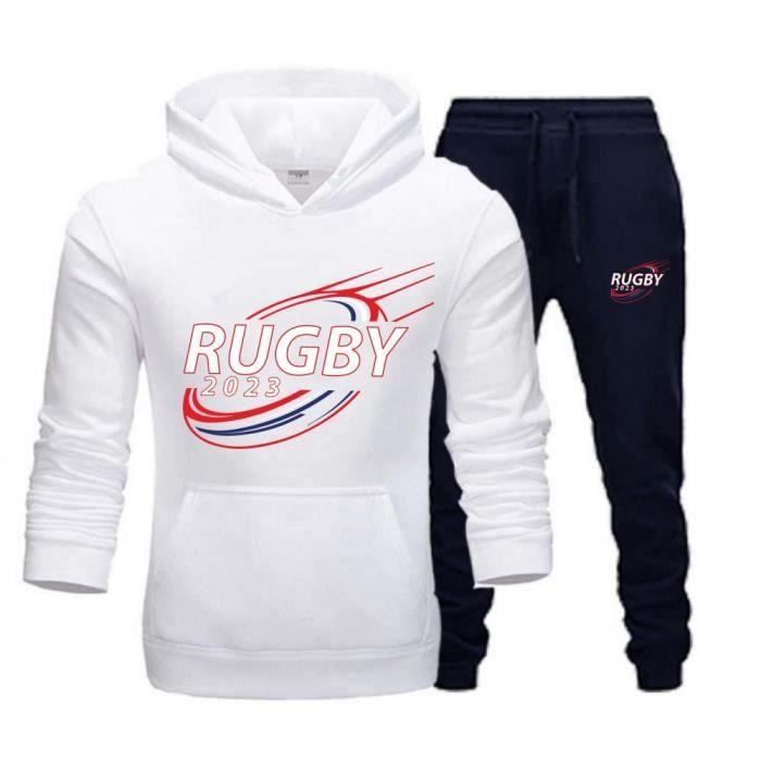 Jogging Survêtement Rugby - Marque - Modèle - Manches longues - Blanc - Indoor