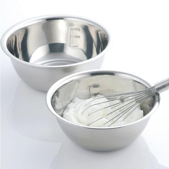 5Pcs Stainless Steel Mixing Bowls Set Food Grade BPA Free Polished Surface Thickened Multi-Functional Large Soup Basins