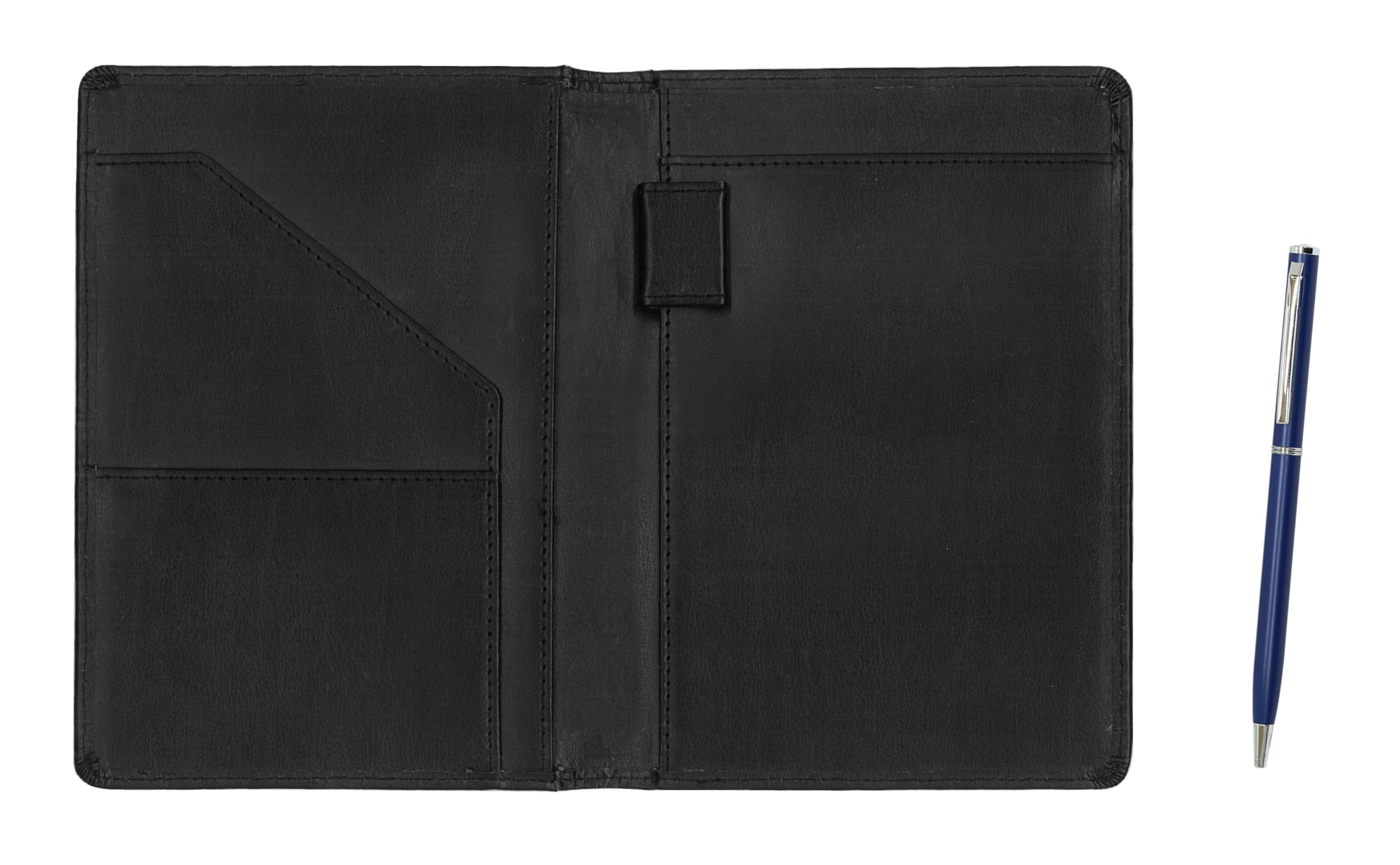 

Переработанная коровья кожа A6 Бизнес-холдер с набором тонких поворотных шариковых ручек, синий, T23-LSA6BHA-PD04-L синий