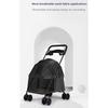 Dog Stroller Foldable Pet Stroller 4 Wheels Dog & Cat Pet Trolley Carrier Steel Frame Compact Pet Push Cart City Walks