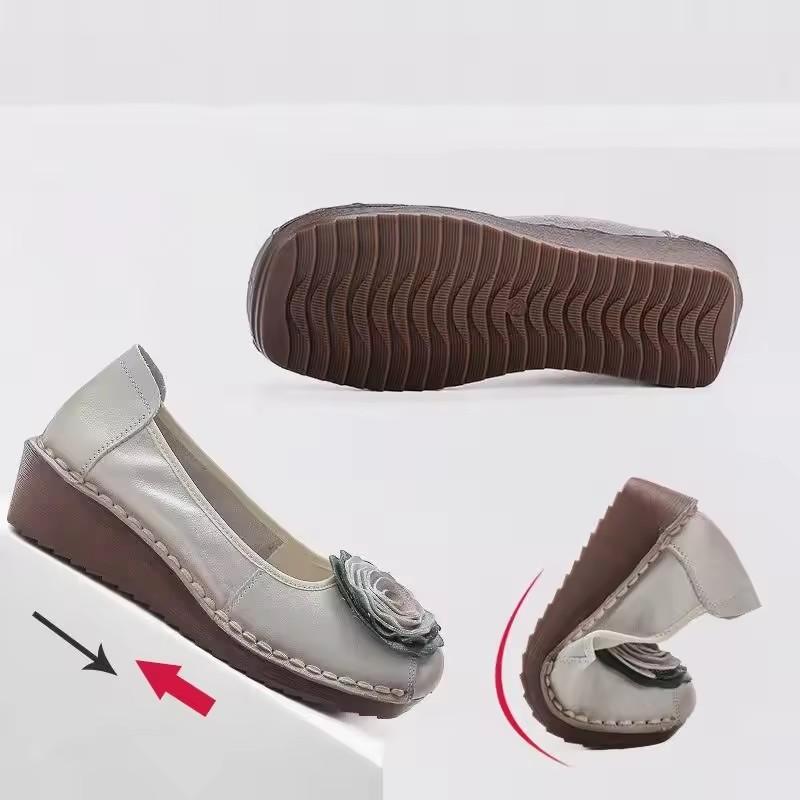 Fashion GKTINOO 2025 Soft Genuine Leather Flat Shoes Women Flats with Flowers Ladies Shoes Women Designers Loafers Slip On