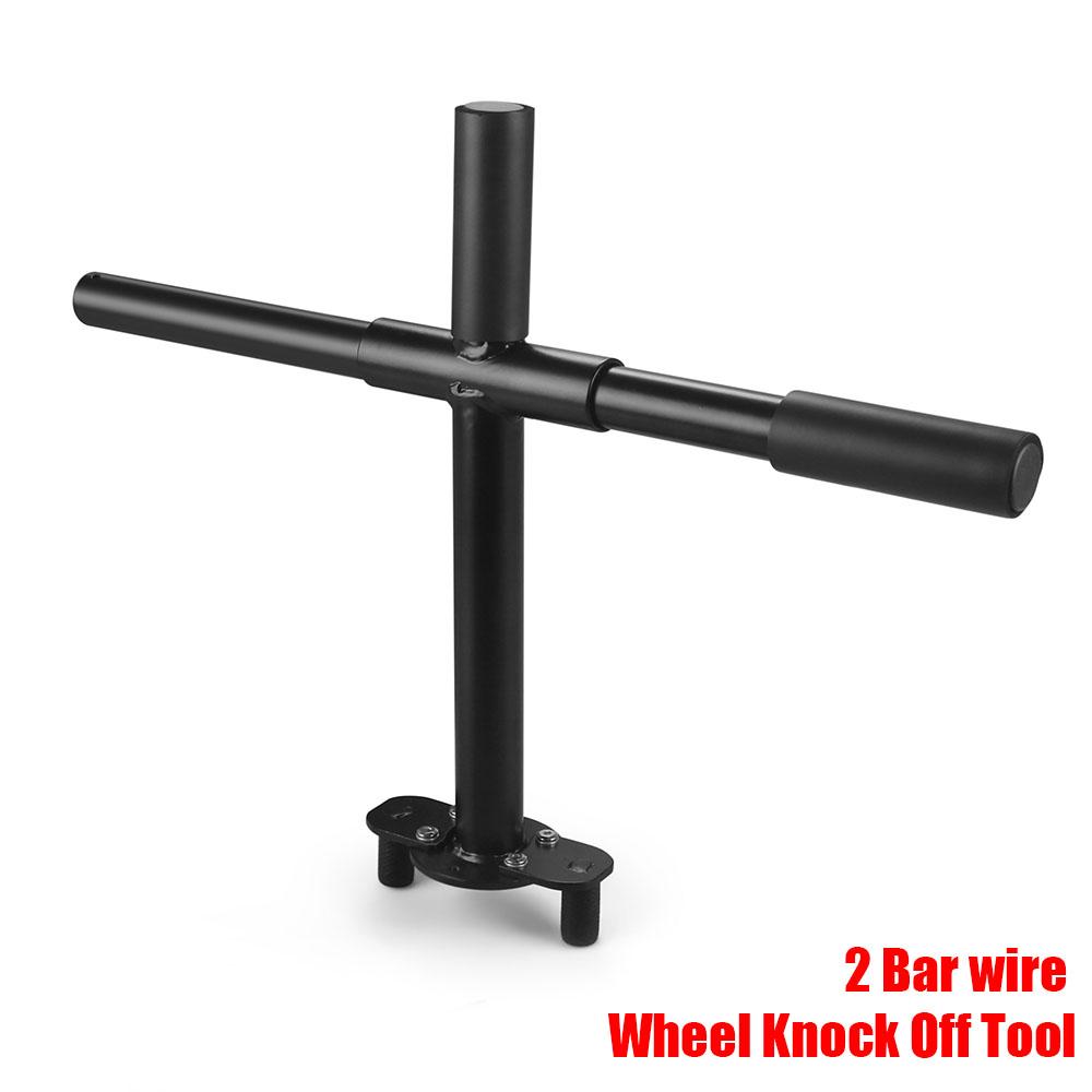 Steel Wire Wheel Knock Off Remover Tool with Non Slip Handle, 2 3 Bar Switchable Steel Wire Wheel Removal