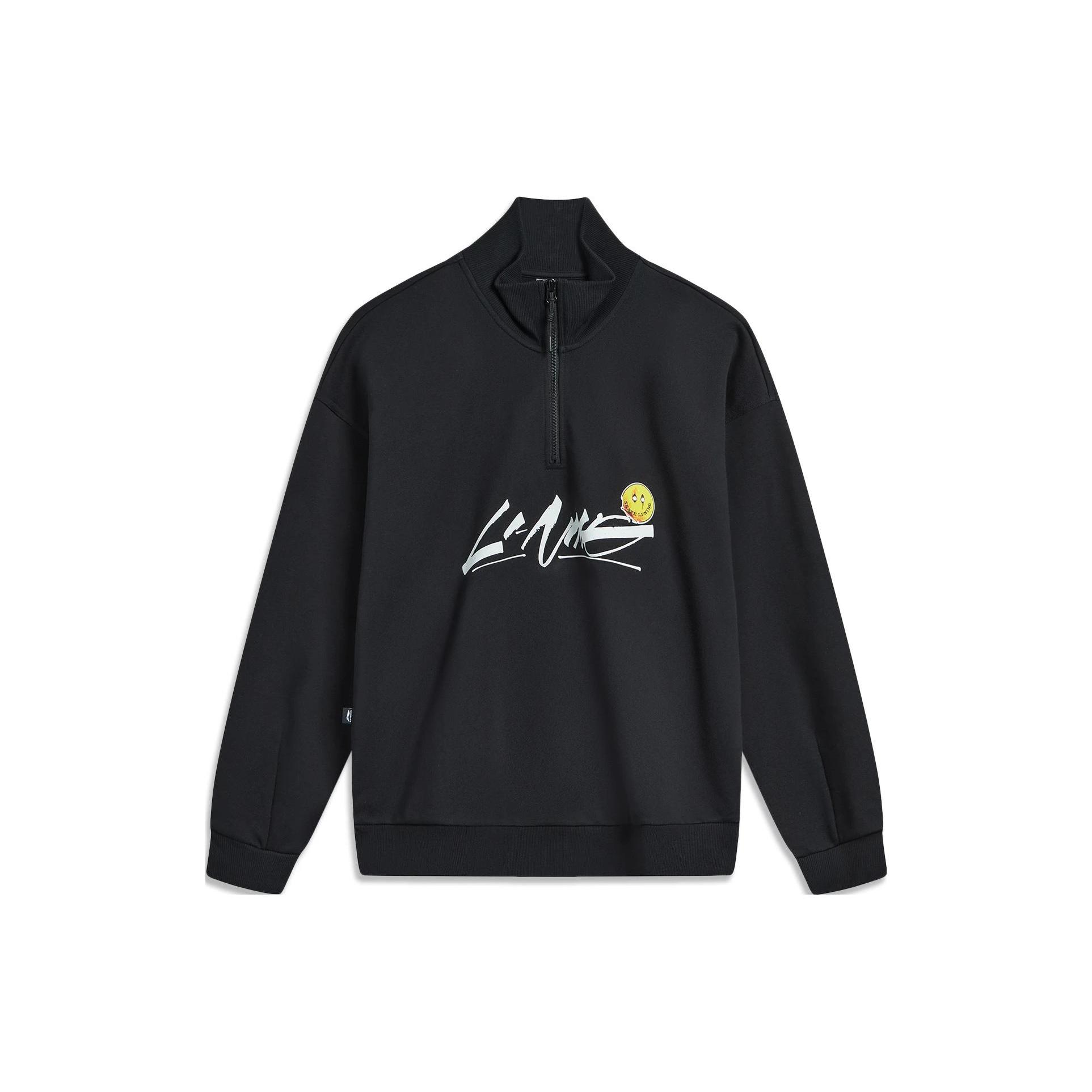 Толстовки Li Ning Унисекс Черный Воротник-стойка Умеренный Обычный AWDT445-4 XXL
