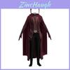 Meraviglioso Costume Cosplay Scarlet Witch Per Bambini Adulti Tuta Copricapo E Mantello Inclusi