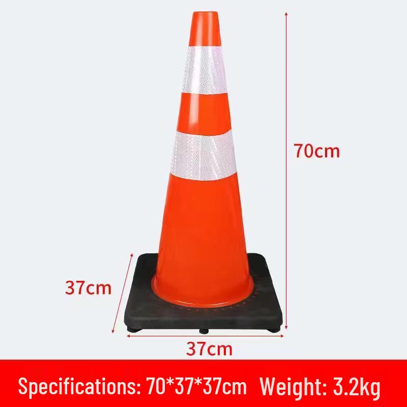 Reflective PVC "No Parking" Traffic Cone - Safety Roadblock & Ice Cream Bucket/Cup Design