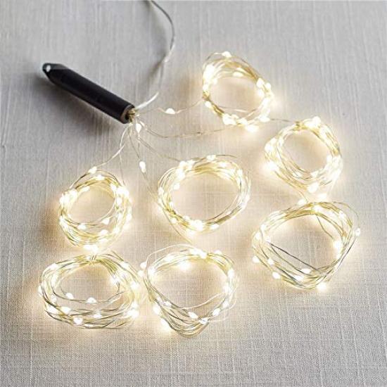 LED String USB Perfect for and Fairy Flashing Copper Remote Control Warm 10 200 LEDs Lights, Rechargeable, Christmas, Parties, Weddings, Birthdays,