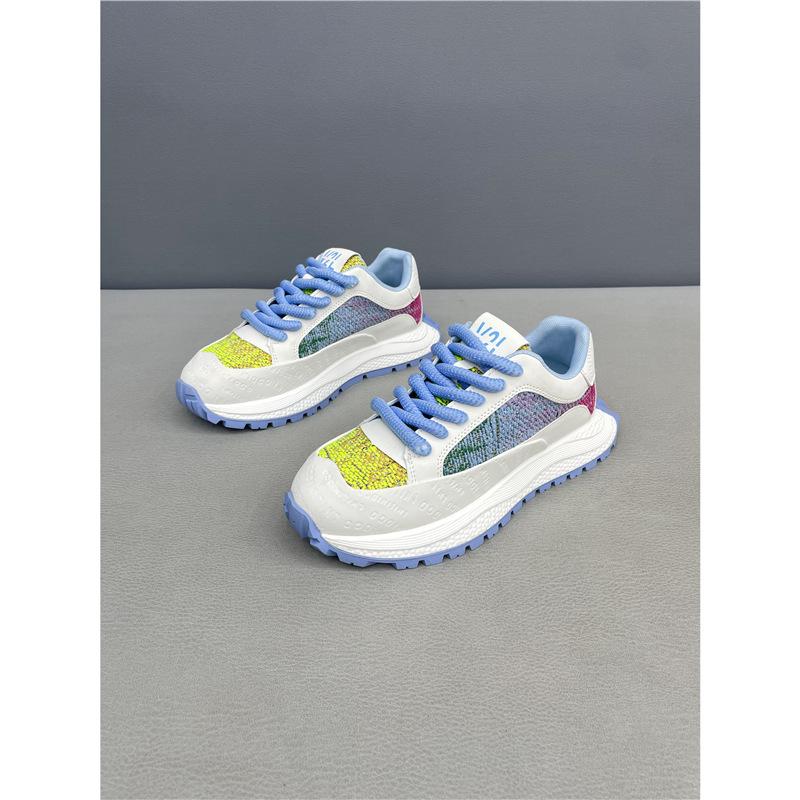 Autumn embroidery Forrest Gump shoes contrasting color design trendy sports casual shoes lightweight trendy shoes v