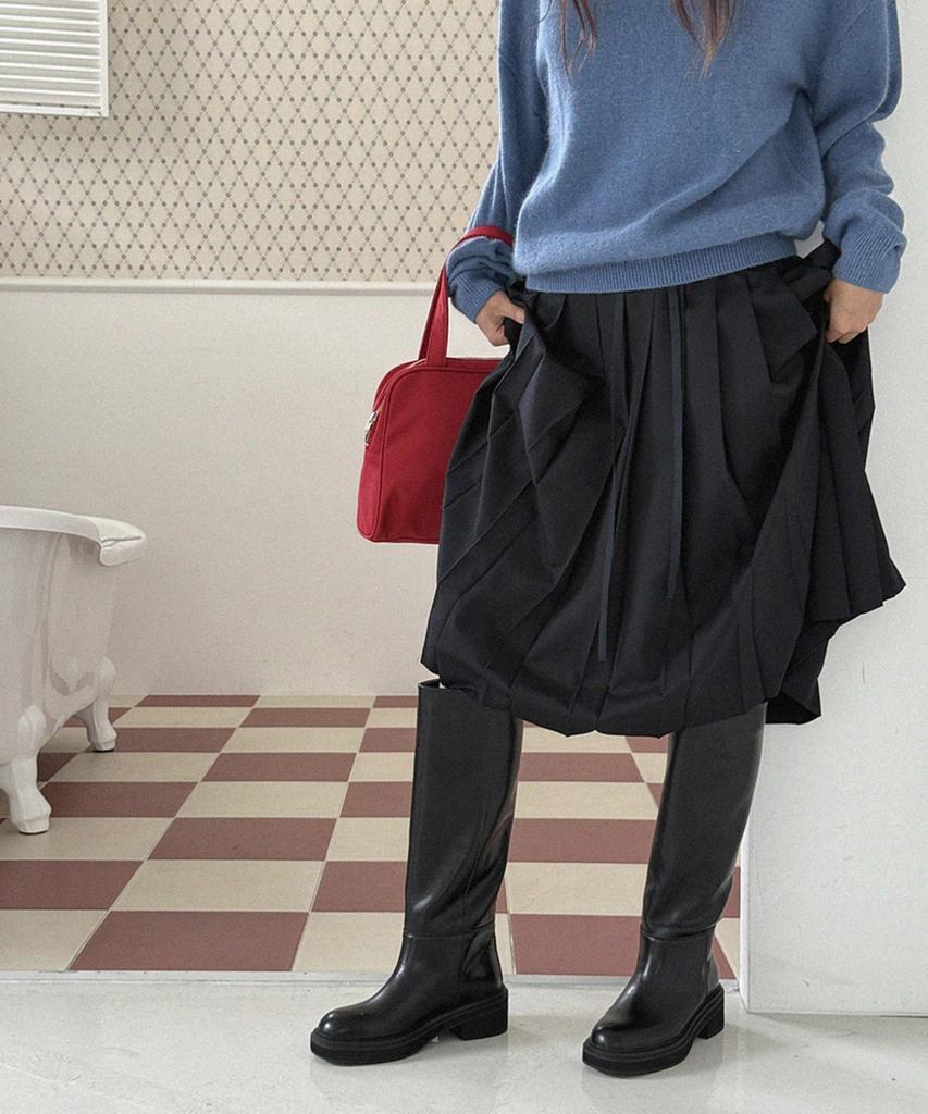 Moodnple Push Classic Long Boots 5Cm Black