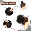 MISSQUEEN Hair Bun Synthetic Elastic Drawstring Loose Wave Messy Curly Ponytail Hair Extensions Bun Hair Piece For Women Daily Wear