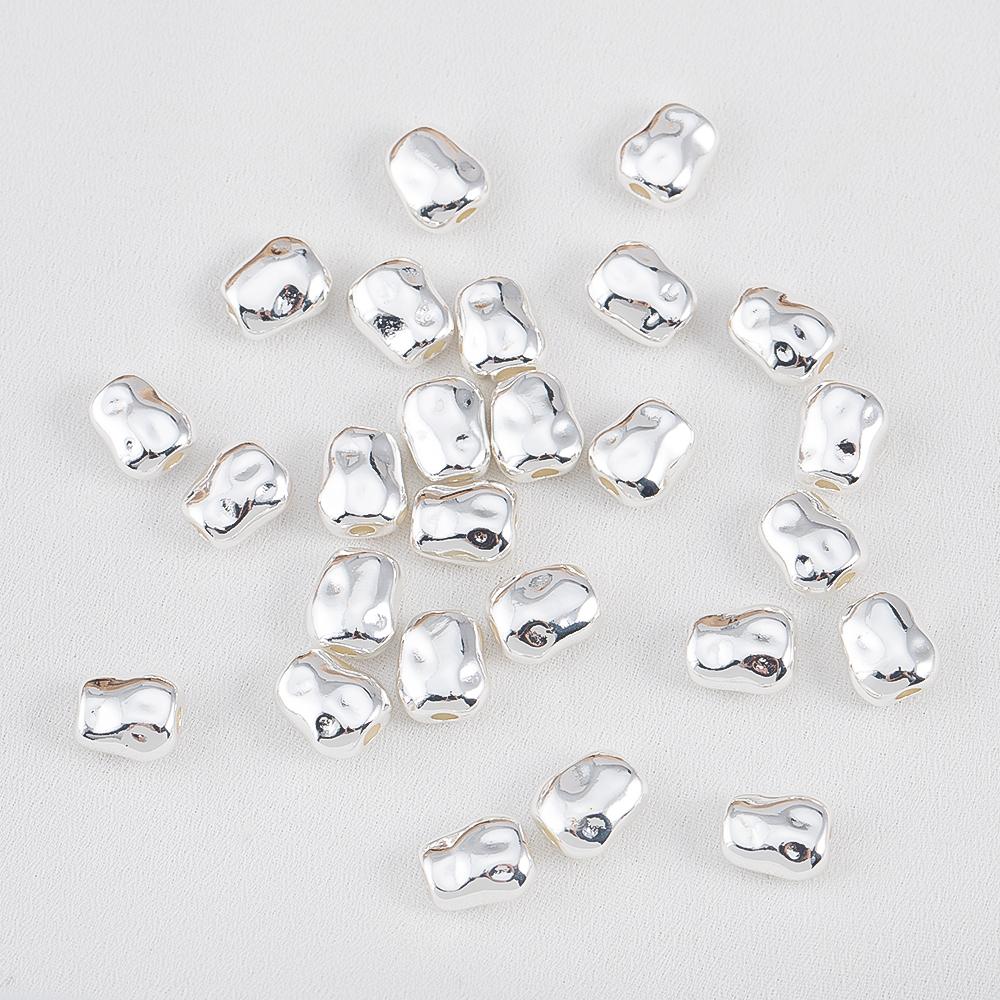 

2Pcs 4pcs 18k Gold Color Plated Irregular Shape Charms Spacer Beads for DIY Jewelry Bracelet Necklace Making Accessories 7.5x6.4mm 2pcs