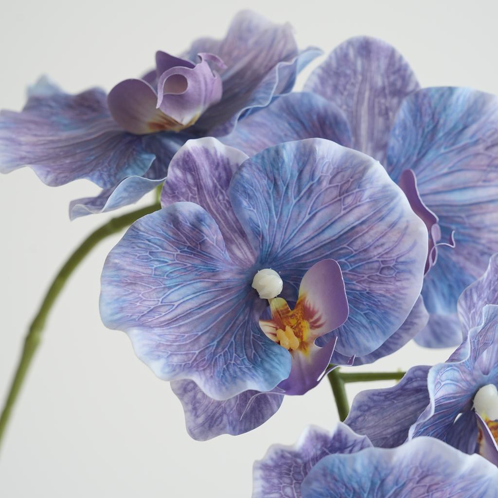 Künstliche Phalaenopsis Orchideenblüten Hochzeit Dekorative Phalaenopsis Realistische Orchidee Lange Stiele 9 Köpfe Heim Indoor Deko