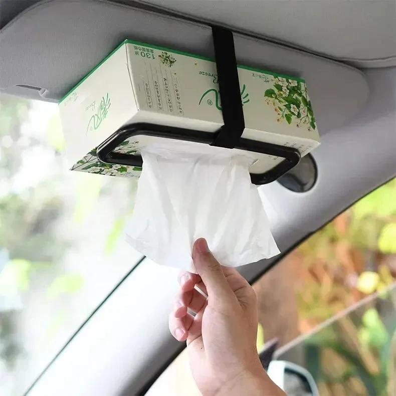 Car supplies paper box clip visor hanging paper towel box seat back Car paper towel frame clip seat back car