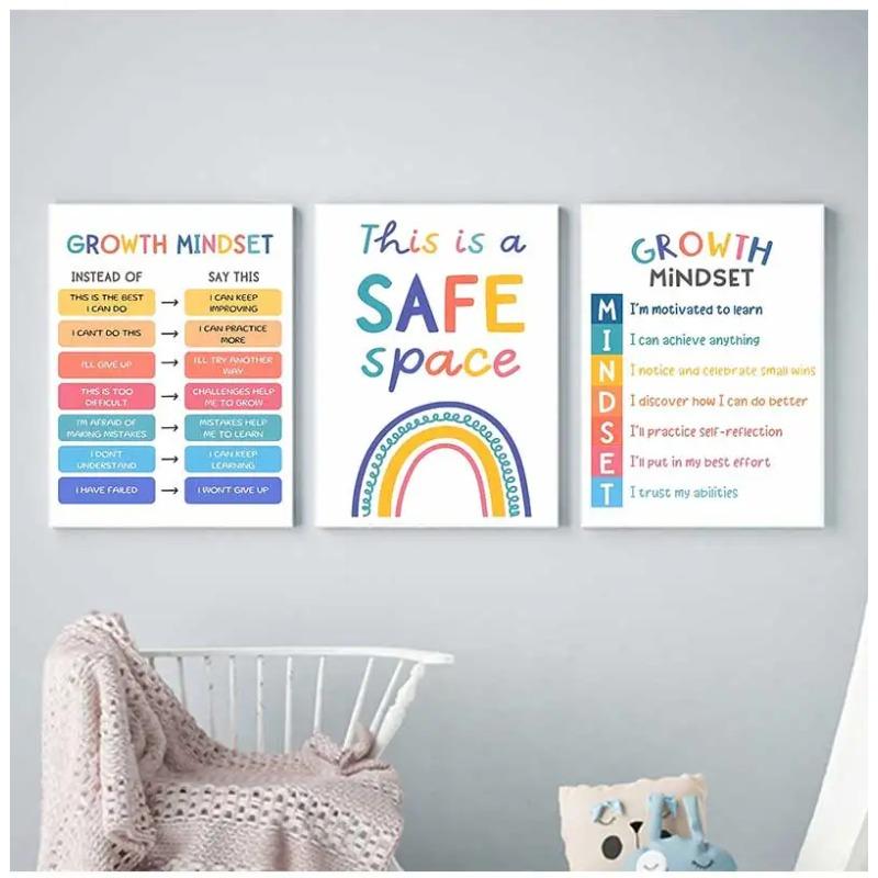 Pictură pe pânză de artă de perete pentru creșă, sănătate mintală, psihoterapie, poster nordic, imagini imprimate pentru camera copiilor, consilier, decor birou