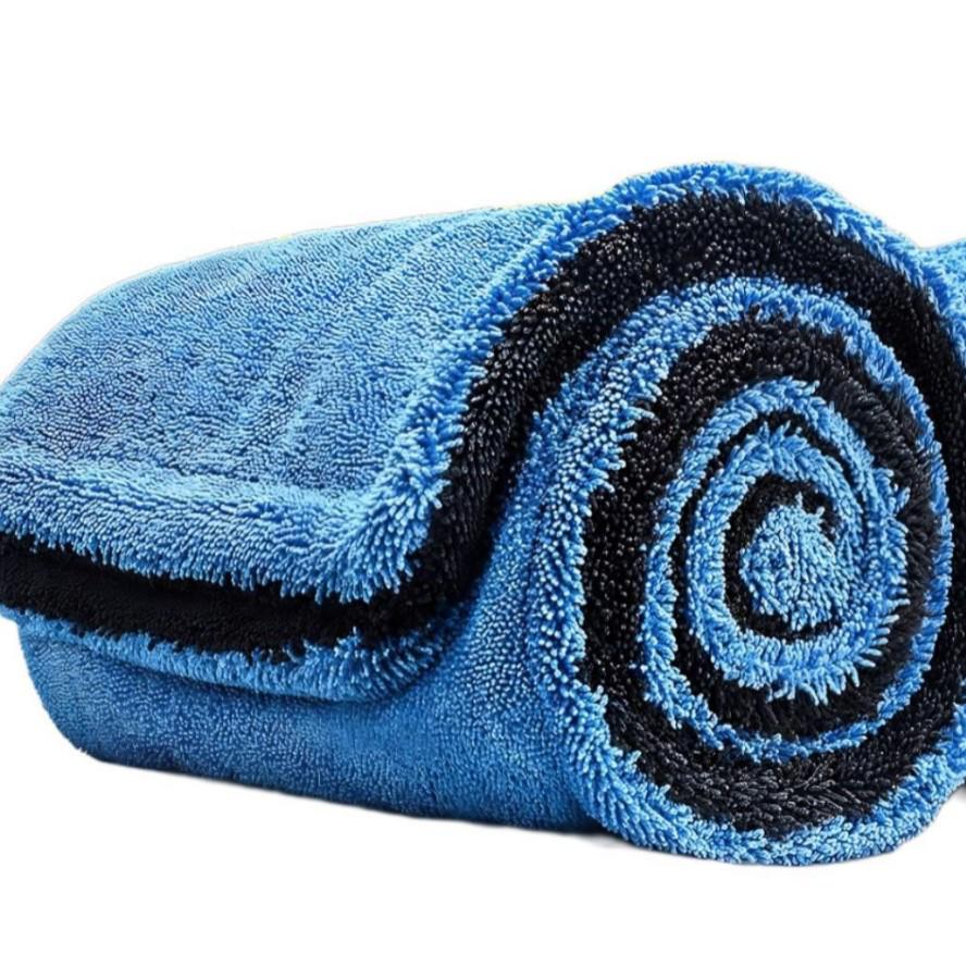 Dual-Layer Absorbent Car Wash Towel - Thick, Double-Sided Pigtail Design