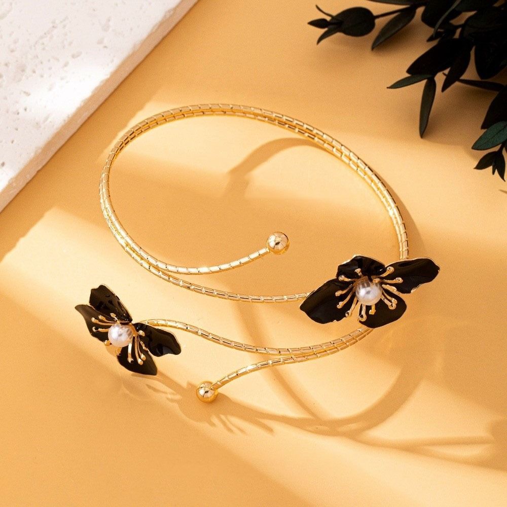 Buntes offenes Armreif Drip Oil Armband Mode Blumenarmband Handschmuck