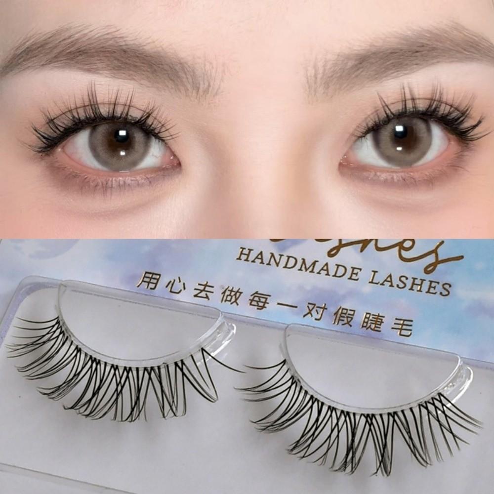 Natürlich aussehende Manga-Wimpern Japanisches Cosplay Falsche Nerz-Wimpern Heiße Nerz-Wimpern für Damen