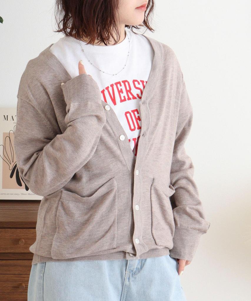 WESTSEA Sheep and Cashmere Mix Long Available in High School Westsea V-Neck Cardigan, Men's, Sleeve, Lightweight, V-Neck, Women's, Unisex, S, M, L,