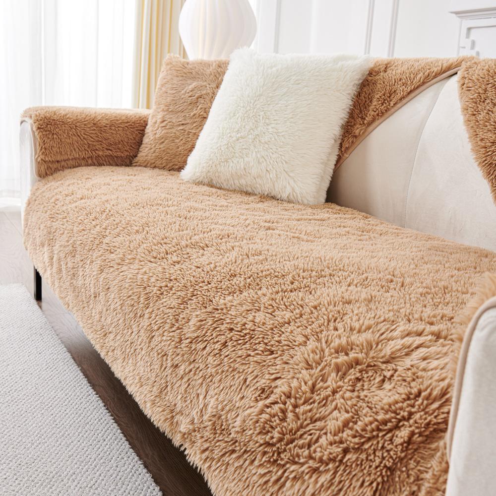 Sofa Cushion Cream Style Thickened Autumn and Winter Leather Sofa Non-Slip Special Seat Cushion Cover