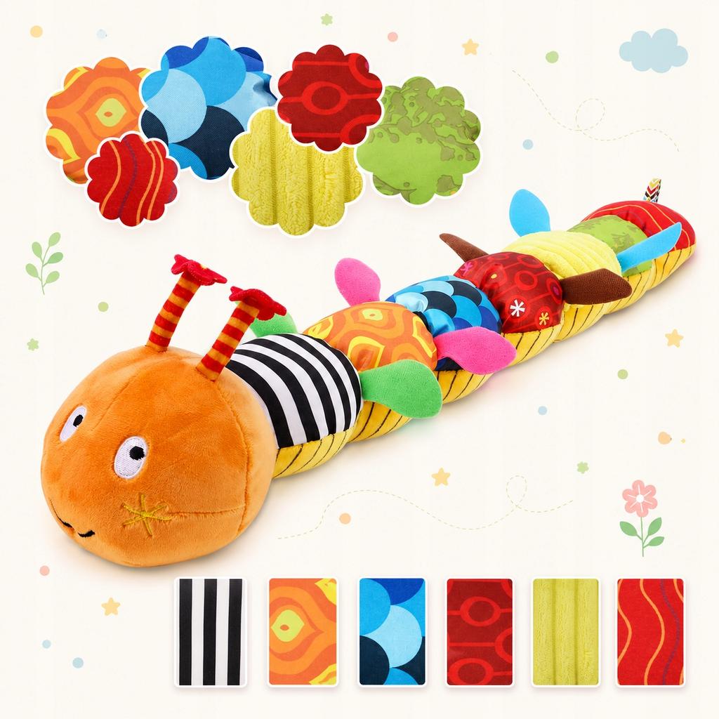 [PACZB] Sensory toy for babies plush anti-stress caterpillar Z3490