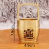 Large Polished Brass Bucket Ornament – Creative Desktop Treasure Character Decoration