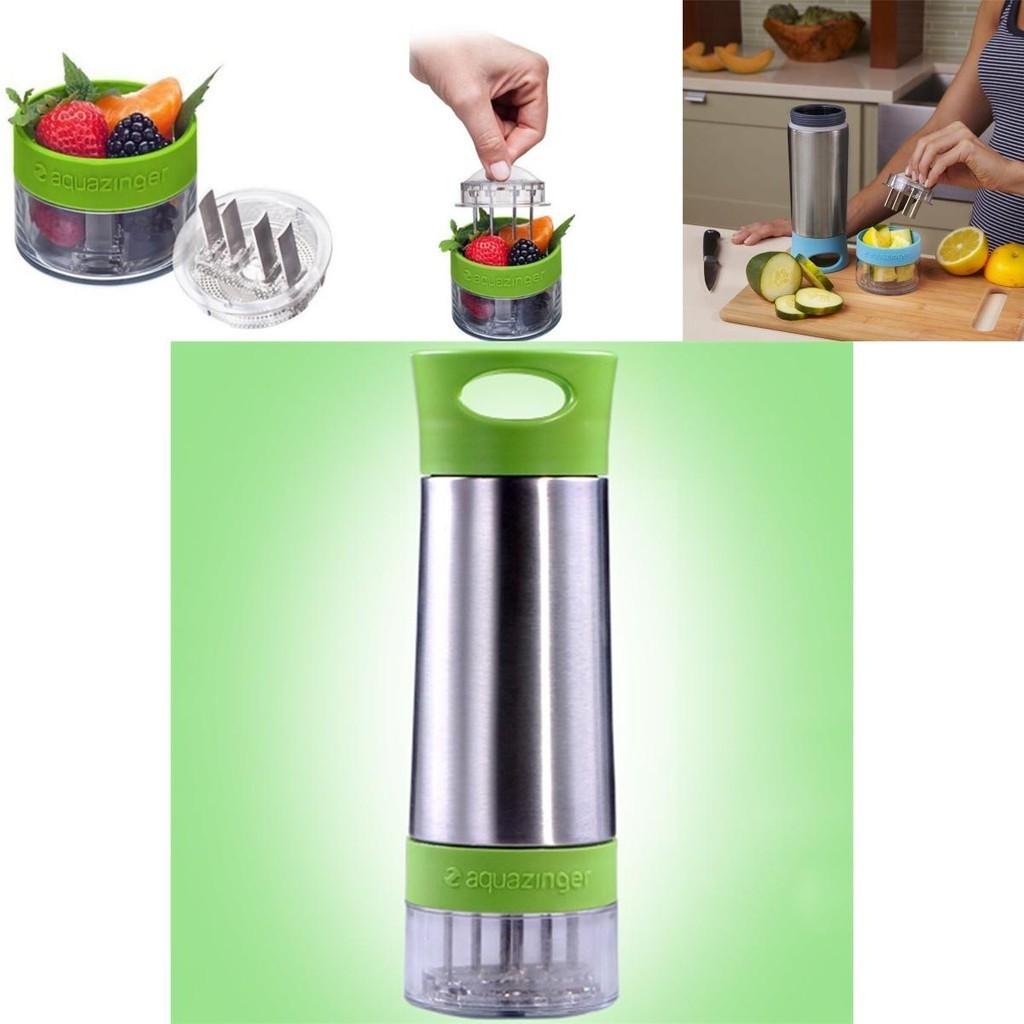 Aqua Zinger Flavor Infuser Flavored Water Bottle With Stainless Steel Design For Healthy Hydration
