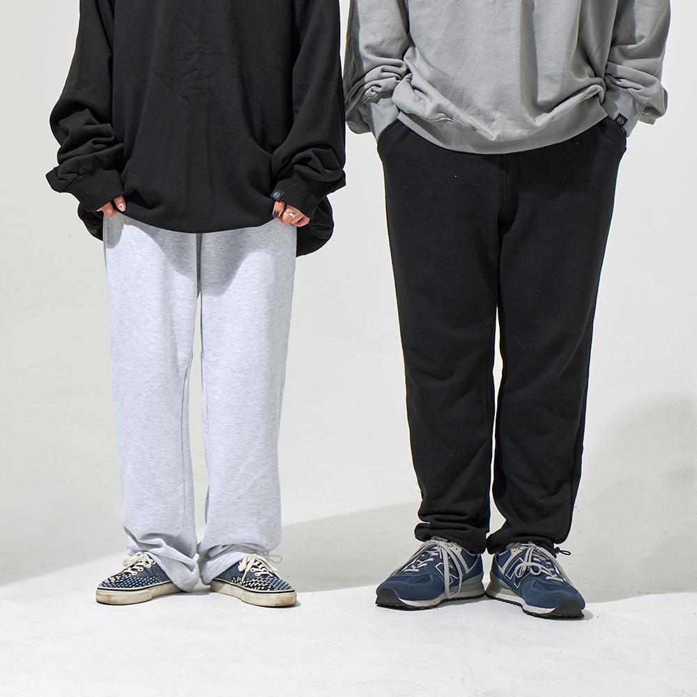 APOSTROPHE COMMA Bk Label String Sweatpants (Melange)