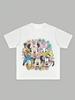 Disney Mickey Mouse Men's Casual Cartoon Print Short Sleeve T-Shirt Cotton Tee Couple Outfit Clothing White T-Shirt Men Clothing