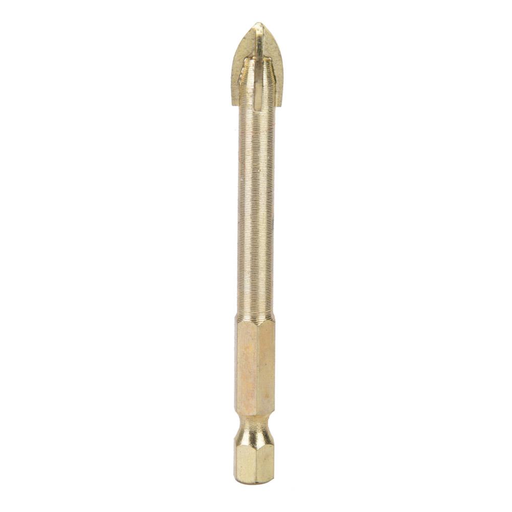 Triangular Twisted Drill Bits Carbide Hex Shank Cross Drill Bit for Ceramic Tiles (8mm 10pcs)