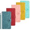 Embossed Flower Flip Wallet Case for iPhone 17 Pro & Samsung S26U - Colorful Floral Leather Cover