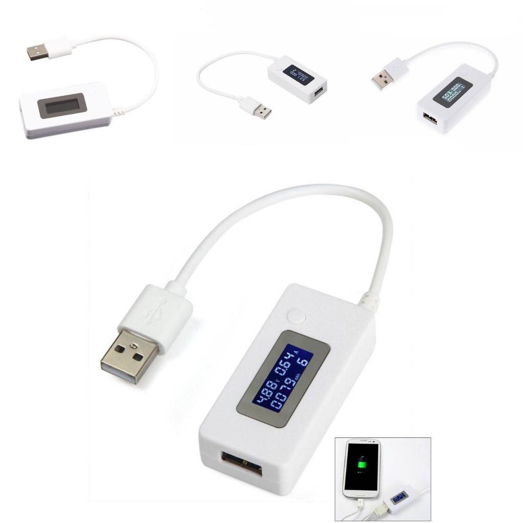 Tester Voltmetro USB Tipo Puntatore Colore Bianco Ingresso 1V Uscita 14.4V 0.3V