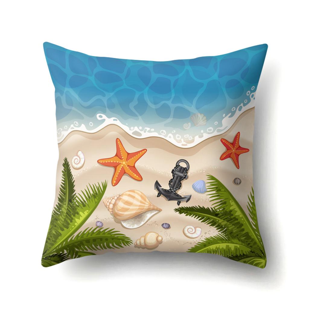 Office Pillow Pillow Cover Beach Wave Waist Pillow Creative Home Sofa Pillow Cover Premium Durable Quality Useful