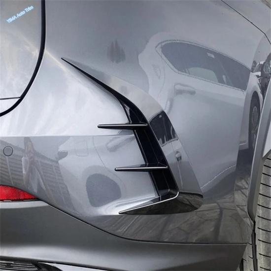 LAPETUS Rear Bumper Air Vent Outlet Cover Trim for Lexus NX 260 350h 2022-2025 ABS Carbon Fiber Look 2 Pcs/Set
