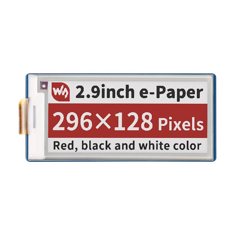 2.9inch E-Paper E-Ink Display Module SPI 296×128 Display Color Option for Raspberry Pi Pico Development Board