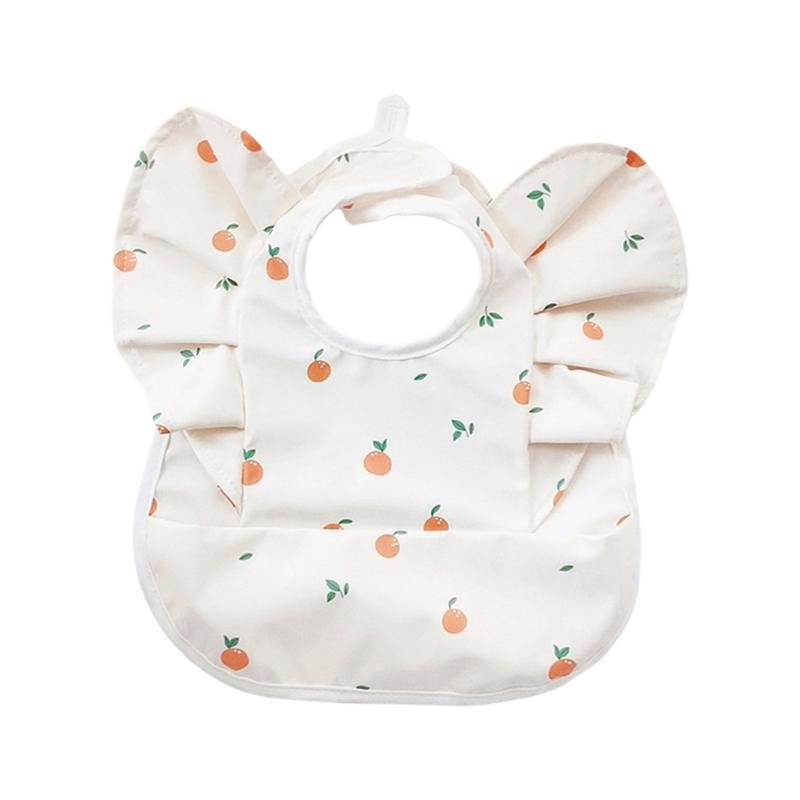Adjustable Baby Feeding Bib Lightweight Travel Friendly Winged Design Burp Cloth Easy Wipe Saliva Towel for Toddler