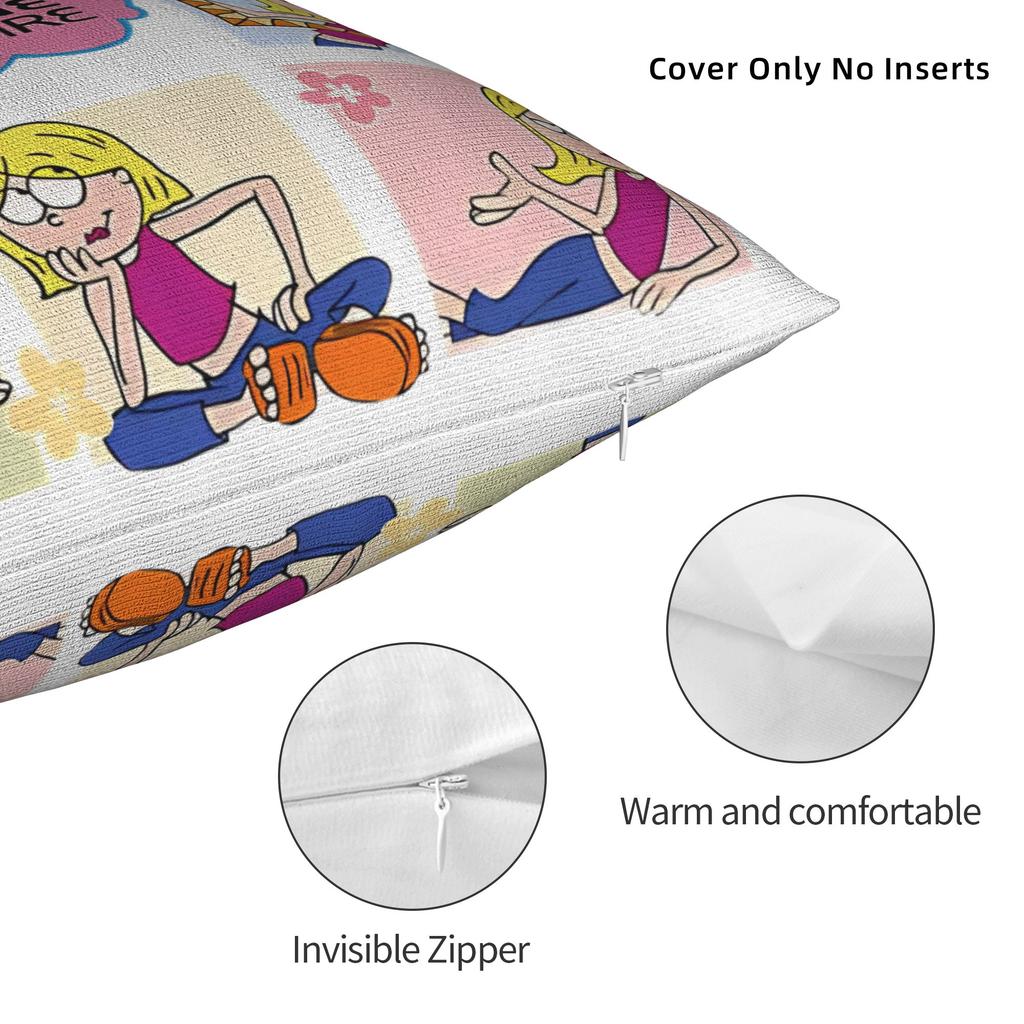 Lizzies Cartoon McGuires Square Pillow Cases  Cushion Cover Funny Polyester Decorative Pillowcase for Home 18"